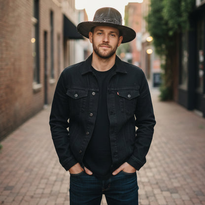 Sombrero de vaquero con detalle de calavera para hombre | Clásico del oeste