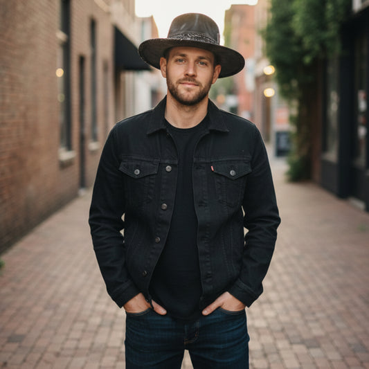Sombrero de vaquero con detalle de calavera para hombre | Clásico del oeste
