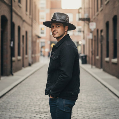 Sombrero de vaquero con detalle de calavera para hombre | Clásico del oeste