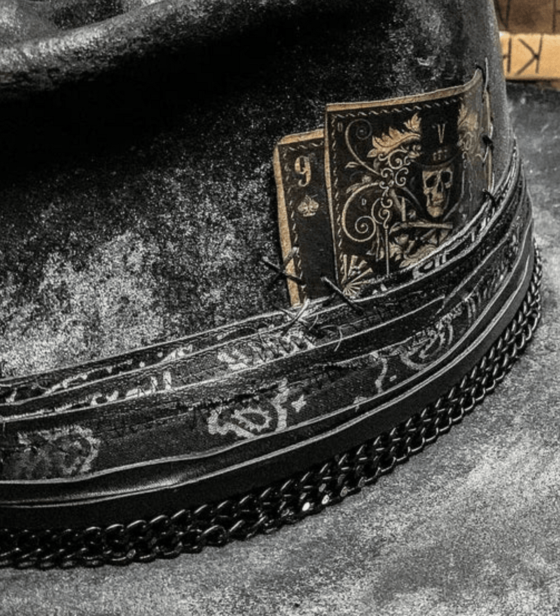 Sombrero de vaquero con detalle de calavera para hombre | Clásico del oeste