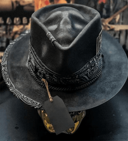 Sombrero de vaquero con detalle de calavera para hombre | Clásico del oeste