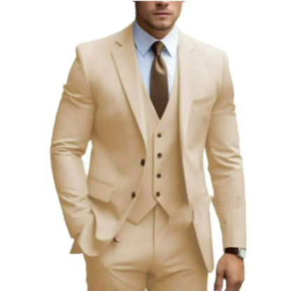 Traje de tres piezas para invitados de boda para hombre | Dos botones